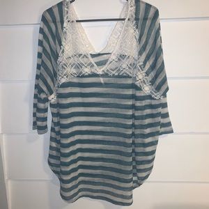 Free People Knit & Lace Top